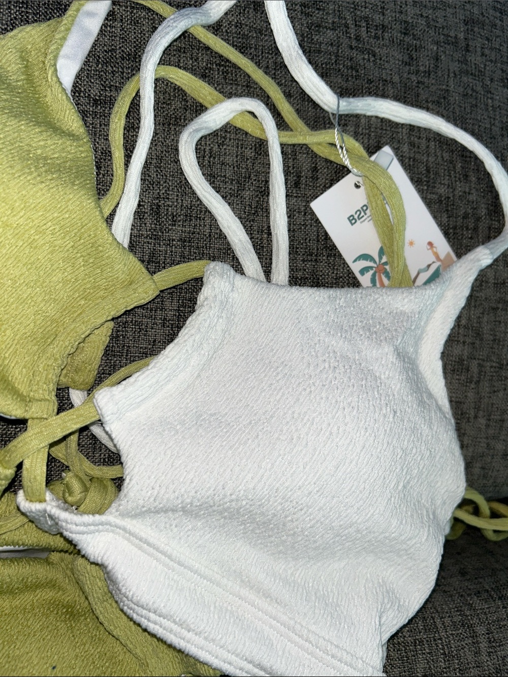 Tie Bikini Top Set Sexy Push Up 2 Piece Swimsuit - Picture 4 of 6